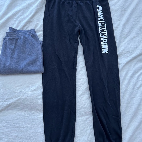 PINK Victoria's Secret Men's Black and Gray Pants - Picture 5 of 6